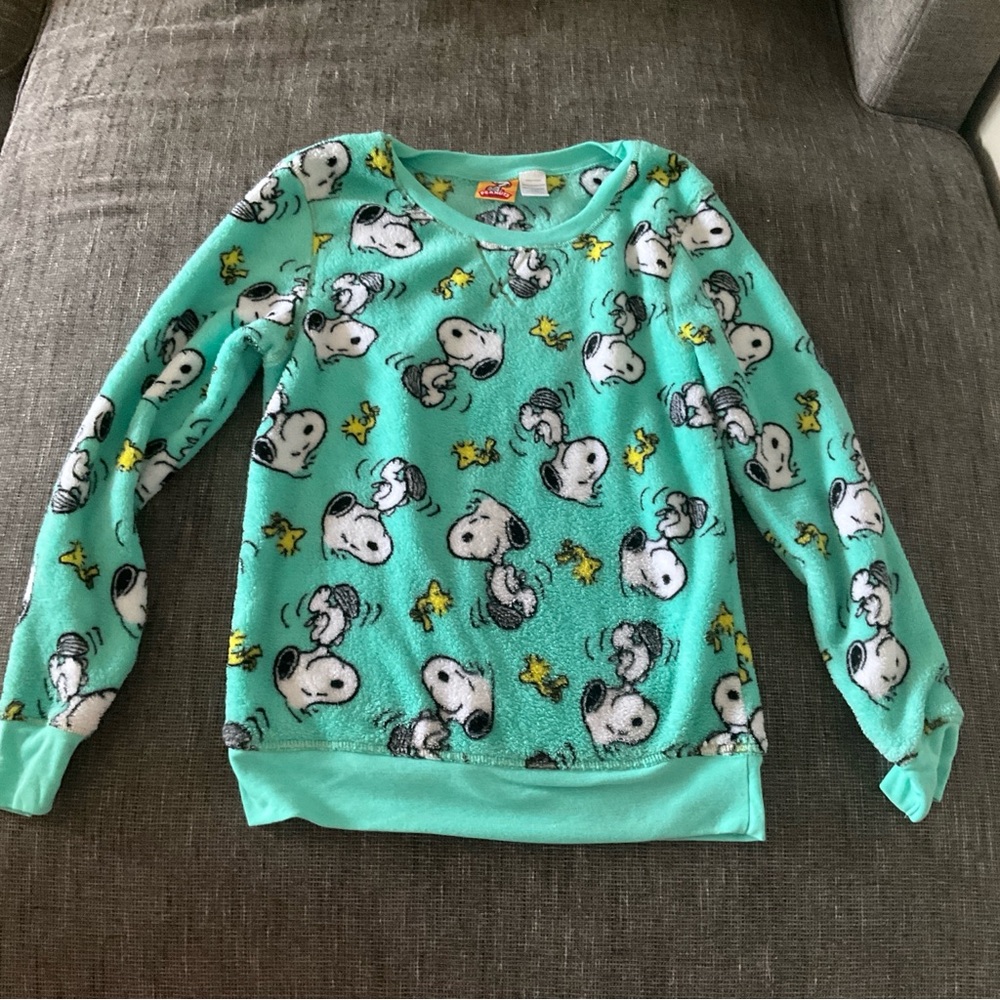 Peanuts Snoopy & Woodstock Juniors Fleece Sweatshirt (L)